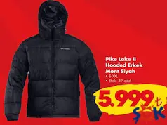COLUMBİA PİKE LAKE II HOODED ERKEK MONT SİYAH fiyat ve kampanya bilgisi